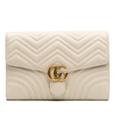 GG Marmont Matelasse Leather Flap Clutch