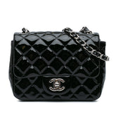 Mini Square Classic Patent Single Flap