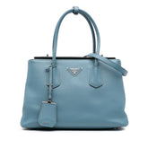 Saffiano Cuir Turnlock Twin Satchel