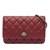 CC Quilted Caviar Wallet on Chain