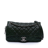 Medium Quilted Iridescent Caviar Easy Flap