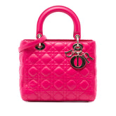 Medium Lambskin Cannage Lady Dior