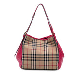 Small Haymarket Check Canvas and Leather Canterbury Tote
