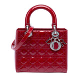 Medium Patent Cannage Lady Dior