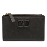 Leather VLogo Bifold Wallet