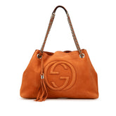 Medium Nubuck Leather Soho Chain Tote