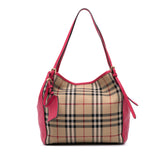 Small Haymarket Check Canvas and Leather Canterbury Tote