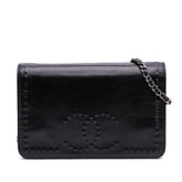 CC Embossed Lambskin Wallet on Chain