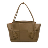 Medium Grained Calfskin Maxi Intrecciato Arco Bag