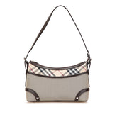 Nova Check Trimmed Canvas Shoulder Bag