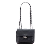 Small Quilted Goatskin CC Box Flap