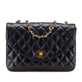 CC Quilted Lambskin Round Flap