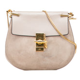 Small Suede and Calfskin Drew Crossbody