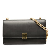Small Leather Case Chain Flap