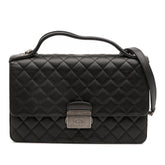 Medium Quilted Goatskin CC University Flap