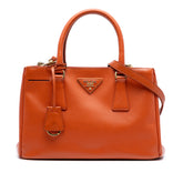 Small Saffiano Lux Galleria Double Zip