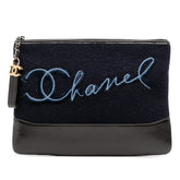 Paris-Hamburg Wool Embroidered Gabrielle Clutch