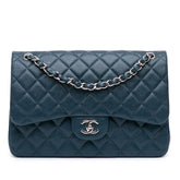 Jumbo Classic Iridescent Caviar Double Flap