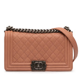 Old Medium Quilted Caviar Boy Flap