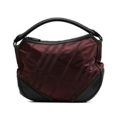 Tonal Check Nylon Hobo