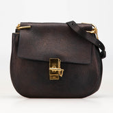 Large Grained Lambskin Drew Crossbody