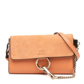 Small Suede and Calfskin Faye Crossbody