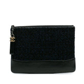 Medium Tweed and Calfskin Gabrielle O Case Clutch