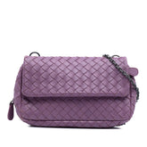Mini Nappa Intrecciato Expandable Chain Flap Crossbody