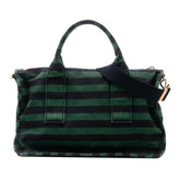 Canvas Canapa Righe Striped Satchel