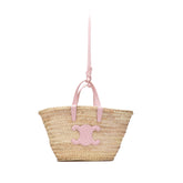 Teen Raffia Cuir Triomphe Classic Panier Tote