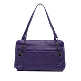 Nappa Intrecciato Triple Zip Shoulder Bag