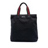 GG Canvas Web Vertical Tote