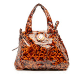 Patent Tortoise Shell Monogram Hysteria Tote