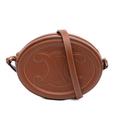 Small Calfskin Cuir Triomphe Oval Crossbody