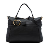 Medium Leather Ride Top Handle Bag