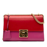 Medium Bicolor Leather Padlock Shoulder Bag