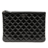 Medium Quilted Patent O Case Clutch