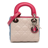 Mini Tricolor Lambskin Cannage Lady Dior