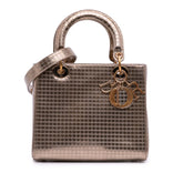 Medium Metallic Patent Microcannage Lady Dior