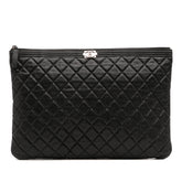 Large Quilted Caviar Boy O Case Clutch