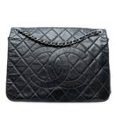 XL CC Glazed Quilted Calfskin Single Flap