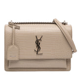 Medium Croc Embossed Monogram Sunset Bag