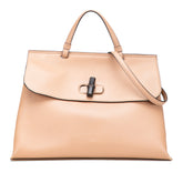 Large Leather Bamboo Daily Satchel