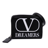 Leather VLogo Dreamers Neck Wallet
