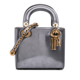 Mini Metallic Glazed Calfskin Lady Dior