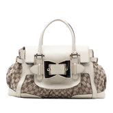 GG Canvas and Leather Dialux Queen Tote