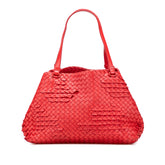 Nappa Intrecciato Ruffle Tote