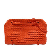 Nappa Intrecciato Ruffle Duo Shoulder Bag