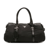 Soft Calf Trimmed Tessuto Zip Top Satchel