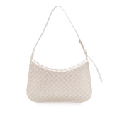 Brushed Calfskin Intrecciato Cradle Fold Over Shoulder Bag